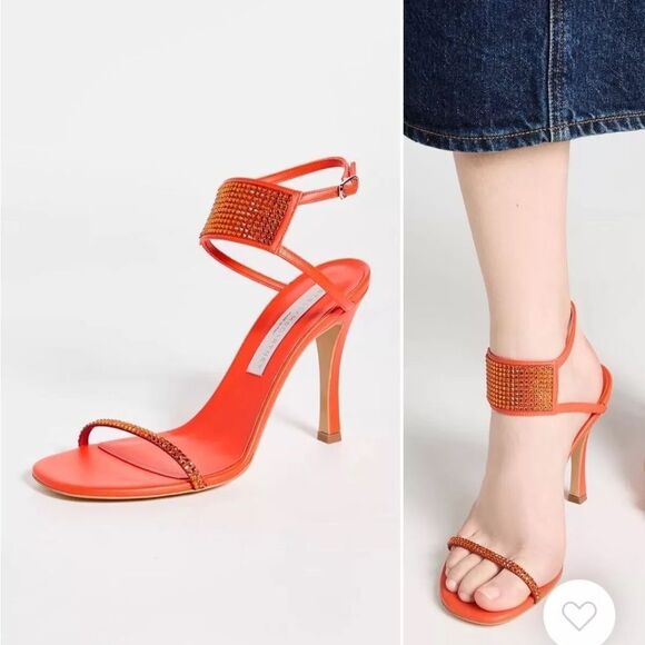 Stella McCartney 100 ECO Alter Mat Crystal  Glow Orange/Dust Bag 35 NWT $950 - Picture 5 of 11